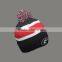 CUSTOM 3D EMBROIDERY JACQUARD FOLD CUFF KNIT BEANIE HAT