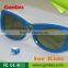 fashionable kids blue active 3d glasses with bluetooth and IR