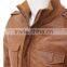 2016 new Brown bomber Leather Jacket for menCLE-881