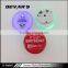 Kinds of Printed logo plastic material led lights badges with round shaped souvenir gifts