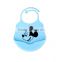 Eco-friendly cute soft touch custom made silicone baby bib for kids, FDA 3D waterproof and sift-proof silicone baby bib
