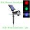 Wall Mounted LED Outdoor Solar Lamp 4 LEDS RGB Solar Lawn Spike Light For Garden Decoration