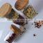 China Supplier Decorative Clear High Borosilicate Bamboo Lid Sealing Glass Storage Container