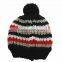 Cute Pom Pom knit hat Free Knitting Pattern Hat Beanie