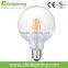 Edison style bulb G95 led filament lamp indoor decoration clear glass 6w e27 led bulb