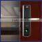 Red bronze fingerprint touch pad keyless lock