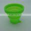 wholesale cheap affordable candy color heat resistance folding silicone cup
