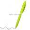 New style retractable neon color ball pen with rubber frosted barrel