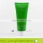 Green Round Plastic Cosmetic Tube Packaging with flip-top cap