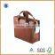 custom top-quality brown genuine leather men's briefcase with hot selling metal brand breifcase