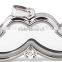 beard floating locket pendant with rhinestone