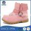New Design Girls Pink Suede Leather Buckle Strap Boot with Tassel