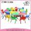 China Factory supplier Kindergarten nursery school furniture plastic cheap kids study table and chair