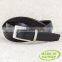 Narrow soft faux leather reversible black brown leather belt