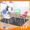 Morden Home Furniture Plastic Dining Room Chair With Wood Legs
