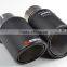 Carbon Fiber Coated Stainless Steel Universal Car Exhaust Pipe Tip Tailtip 76mm Akrapovic Car Exhaust Matte Black