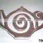 Cast Aluminum Metal Kitchen Trivets Silver Finish