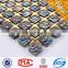 ZTCLJ JY-G-85 Popuplar Religious Iridescent Blue Mosaic Glass Tile Mix Golden Royal Ceramic Tiles in Dubai