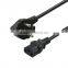 SIPU high qaulity European 2 pin power cord for laptop best price ac power cable wholesale 220v computer power cables