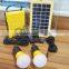 6W solar panel portable mini camping solar pv energy lighting system with LED bulbs