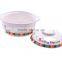 White eco-friendly melamine bowl with lid for baby food feeding