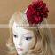 MYLOVE Big Red Flower Fascinator Felt Mini Hat With Clips