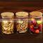 Wholesale heat borosilicate kitchen glass jars with wooden lid QM3370