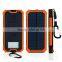 Hot selling waterproof portable 10000mah solar power bank