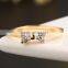 Wholesale fashion jewelry real gold plated clear crystal bowknot rings