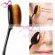 Oval Brush Set Rose Gold, Oval Toothbrush Foundation Makeup Brush 10 Pcs