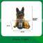 Solar powered polyresin Animal dog shaped Garden lantern with bright white LED Lights