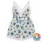 New born boutique clothing one piece romper 100% cotton florals baby girl romper