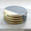 set of four gold paiting gray concrete coasters set