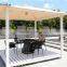 Garden treasure outdoor dining set with marble top table and rattan chairs