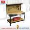Maxi loading 100kg worktable with back and cabinet rivet-fix system workbench