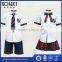 white school uniforms shirt navy short/skirt school uniform factory