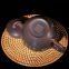 230ml Handmade Customized Large Capacity Qinzhou Nixing Pottery Happiness In Eyes Tea Pot Purple Clay Pot