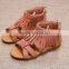2017 Summer shoes leather glitter kids girls baby gladiator sandals