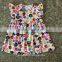 Vintage Floral T shirts toddler baby summer top new print flutter girl tunic