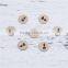 Stainless Steel Charms Round Gold Plated Semicolon
