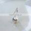 Wholesale 925 Elegant Pearl Half Hoop Silver Earring Hoop in Silver Jewelry