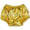Festive metallic gold bloomers,bubble baby girl bloomers M5112004