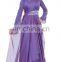 latest muslim women formal dress patterns purple silk chiffon maxi dress long sleeve muslim evening dress with hijab