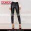 Women Vintage Slim Fit Black Vegan Leather Cool Confusion Skinny Moto Pants