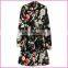 floral printing chiffon long sleeves blouse women cheap shirt