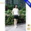 White short sleeve O-neck elegant women chiffon shirt elegant skirt