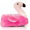 New Custom LED Night Light Up Plush Flamingo Shoes CE Mark Cartoon Pink Stuffed Animal Soft Plush Flamingo Slippers