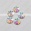 DZ-1041 flat back round ab color glass stones for clothes