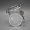200ml clear PET plastic cosmetic packaging pots jars,200g round plastic PET face cream cosmetic bottle with metal clip lid