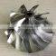 S400 75.20/107.00mm 7+7 Blades High Performance Turbo Aluminum 2618/milling/billet Compressor Wheel